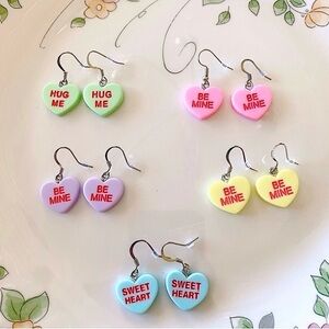 New Valentine heart earring bundle